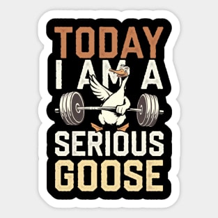 Workout Clothes goose Sticker